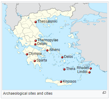 archaeological sites and cities in greece